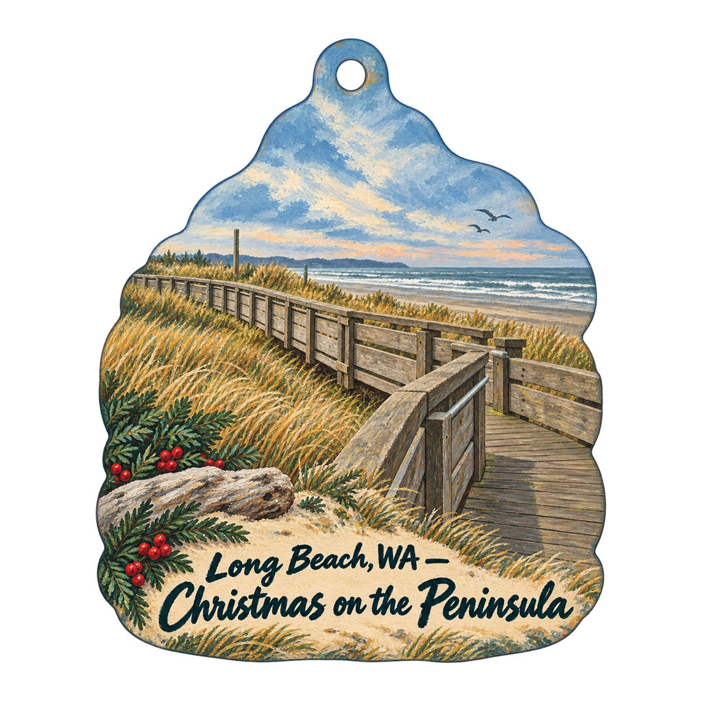 Peninsula Pharmacies Christmas custom wood ornament OC432 on white