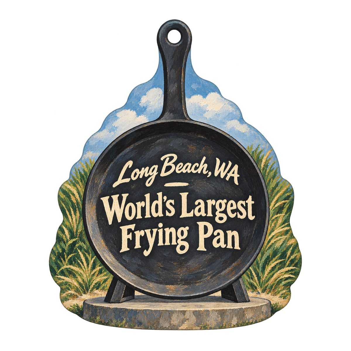 Peninsula Pharmacies Town Icon custom wood ornament OC433 on white