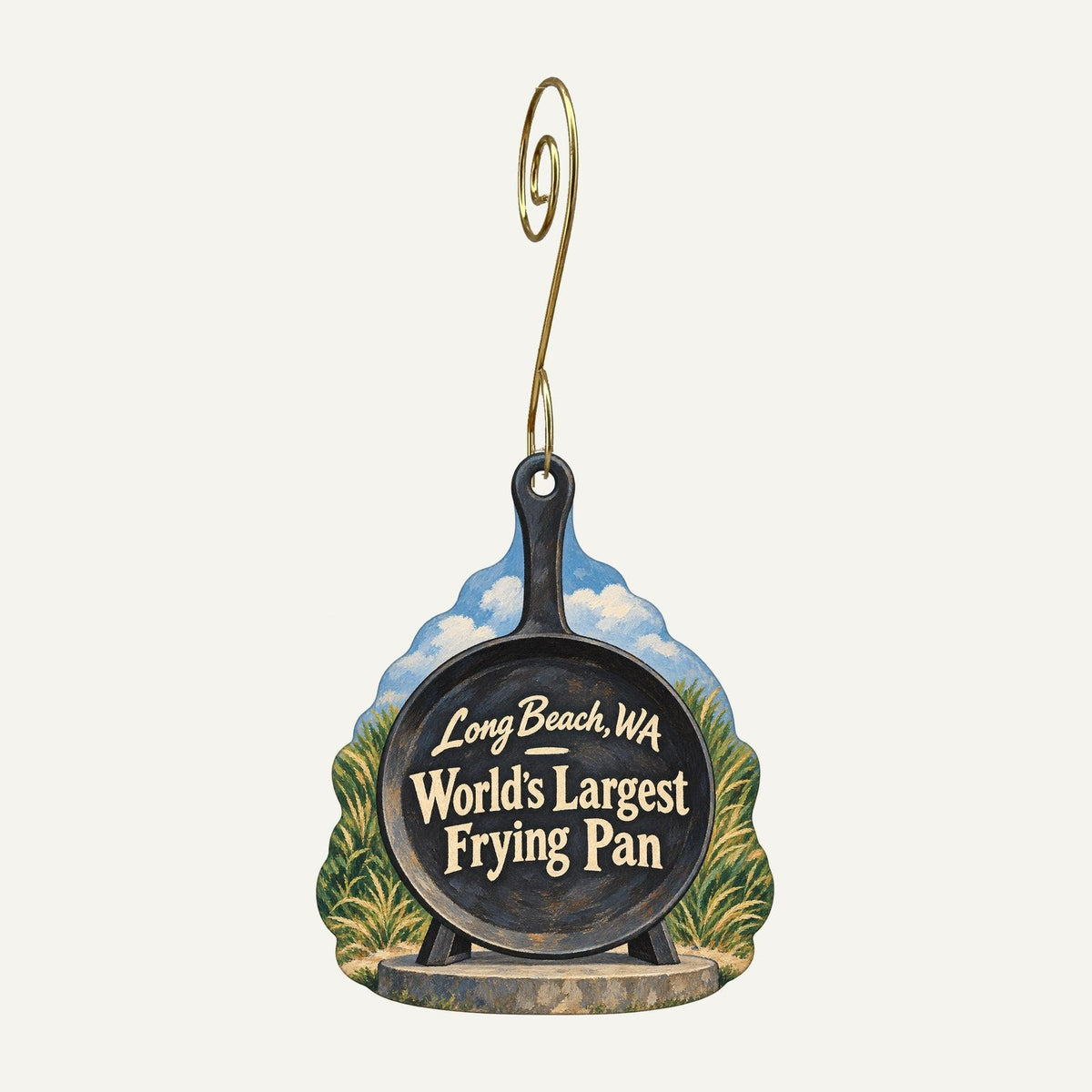 Peninsula Pharmacies Town Icon custom wood ornament OC433 hanging on hook