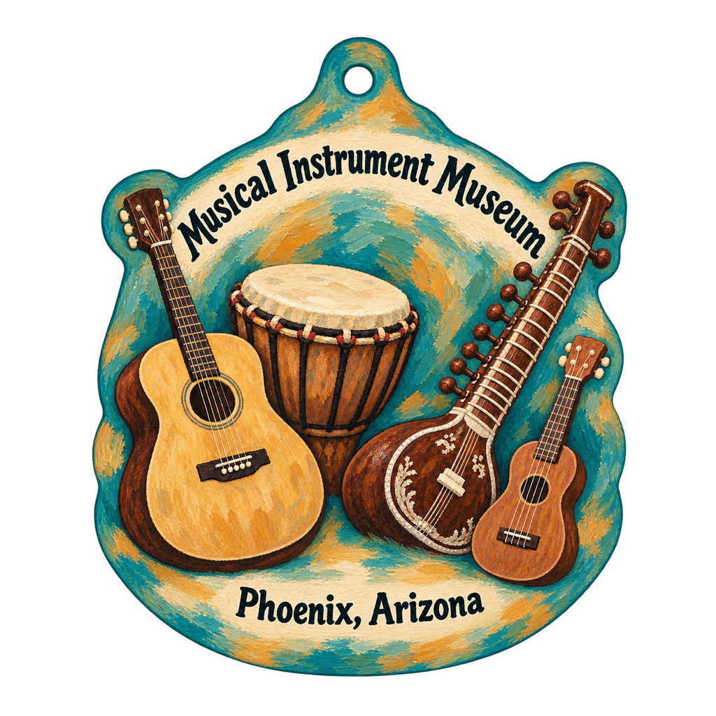 Musical Instrument Museum - Museum Store Logo custom wood ornament OC446 on white