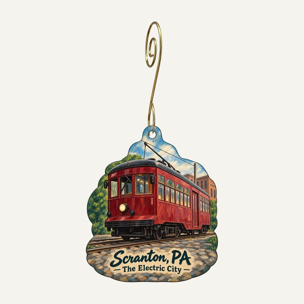 Steamtown National Historic Site store Town Icon custom wood ornament OC454 hanging on hook