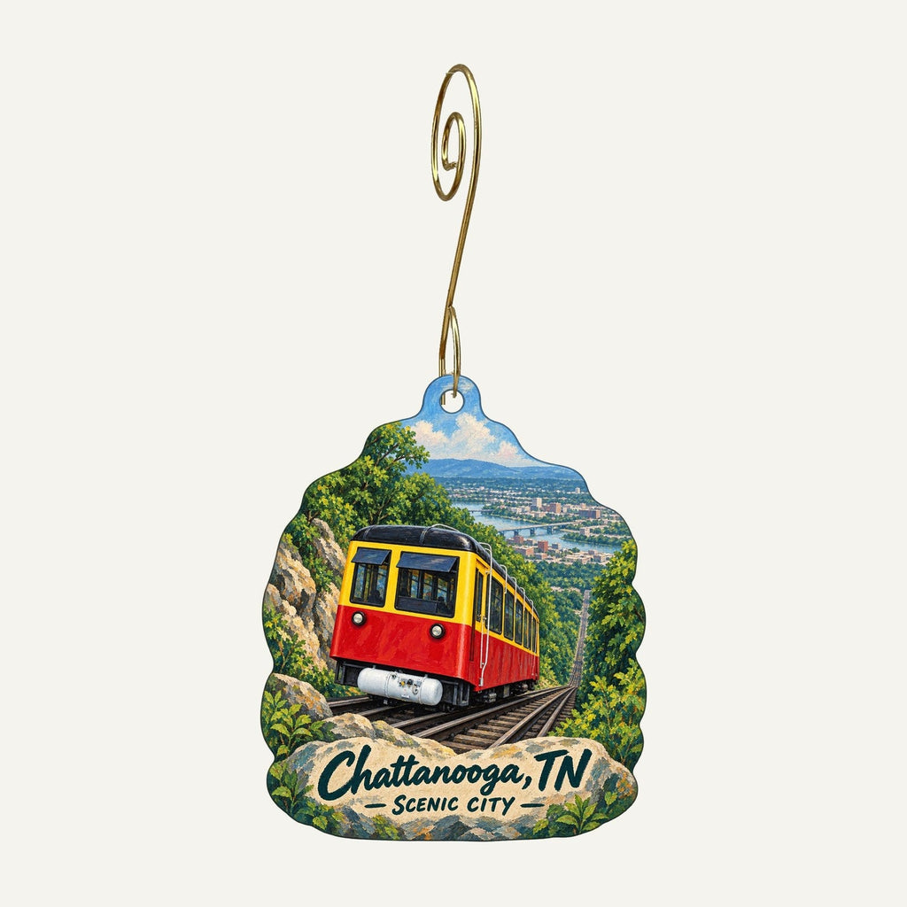Hunter Museum of American Art Town Icon custom wood ornament OC457 hanging on hook