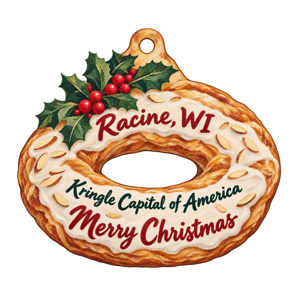 Milaeger's Christmas custom wood ornament OC459 on white