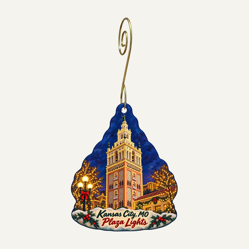 The National Museum of Toys and Miniatures Christmas custom wood ornament OC462 hanging on hook