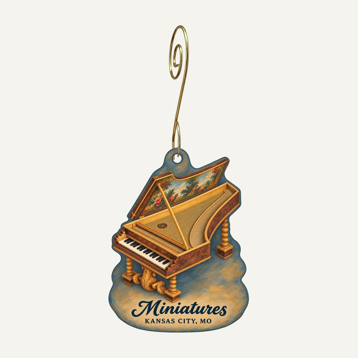 The National Museum of Toys and Miniatures Town Icon custom wood ornament OC463 hanging on hook