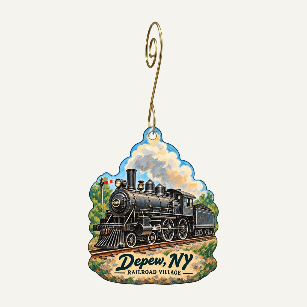 Ace Flag & Gift Shop Town Icon custom wood ornament OC481 hanging on hook