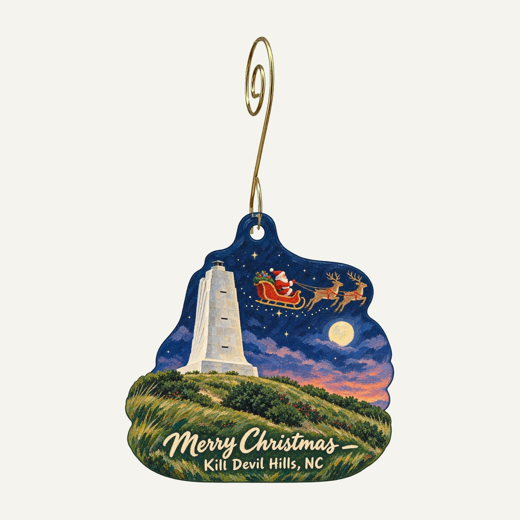 Park Store at Wright Brothers National Memorial Christmas custom wood ornament OC489 hanging on hook