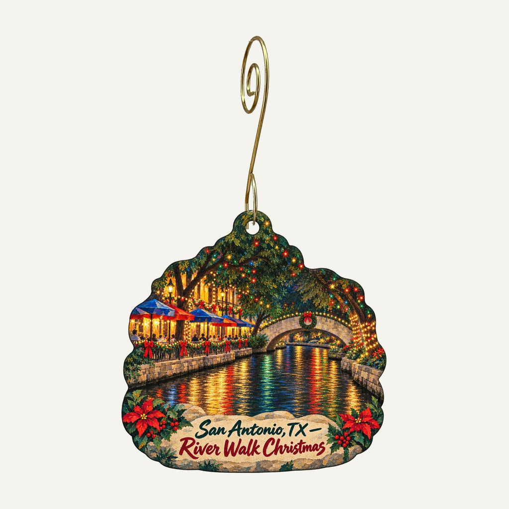 SAS Comfort Shoes Christmas custom wood ornament OC495 hanging on hook