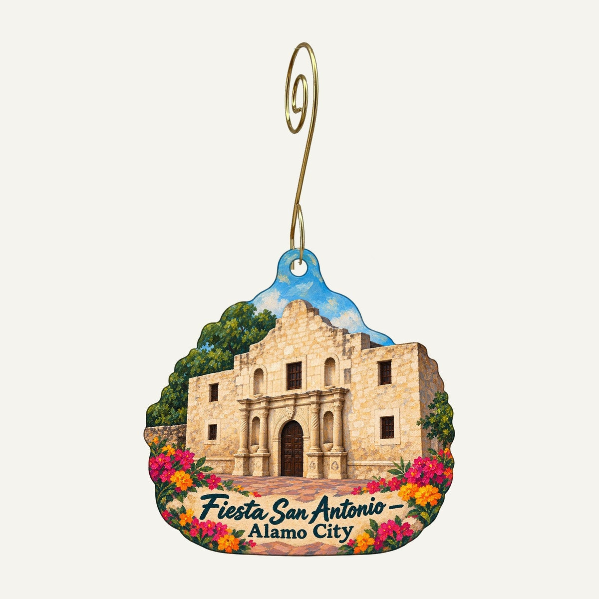 SAS Comfort Shoes Town Icon custom wood ornament OC496 hanging on hook