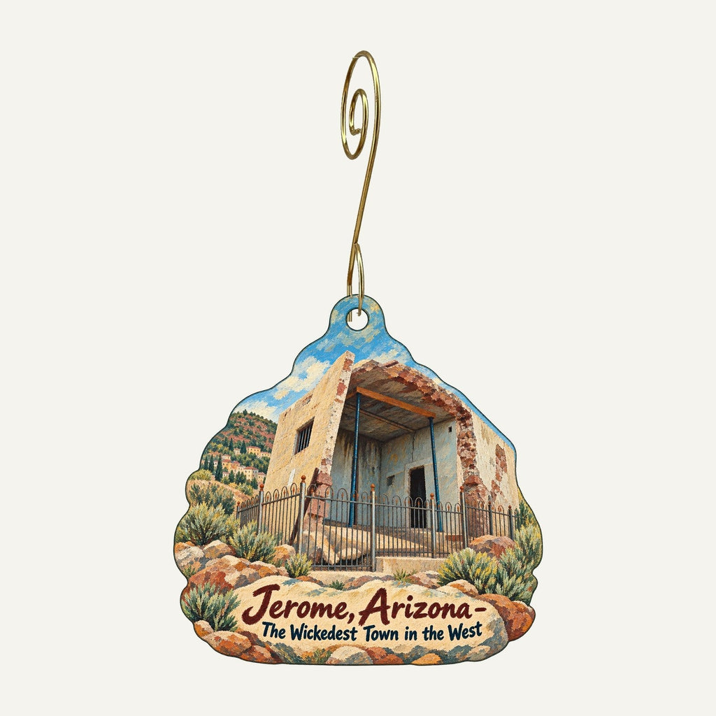 University Shack Town Icon custom wood ornament OC499 hanging on hook