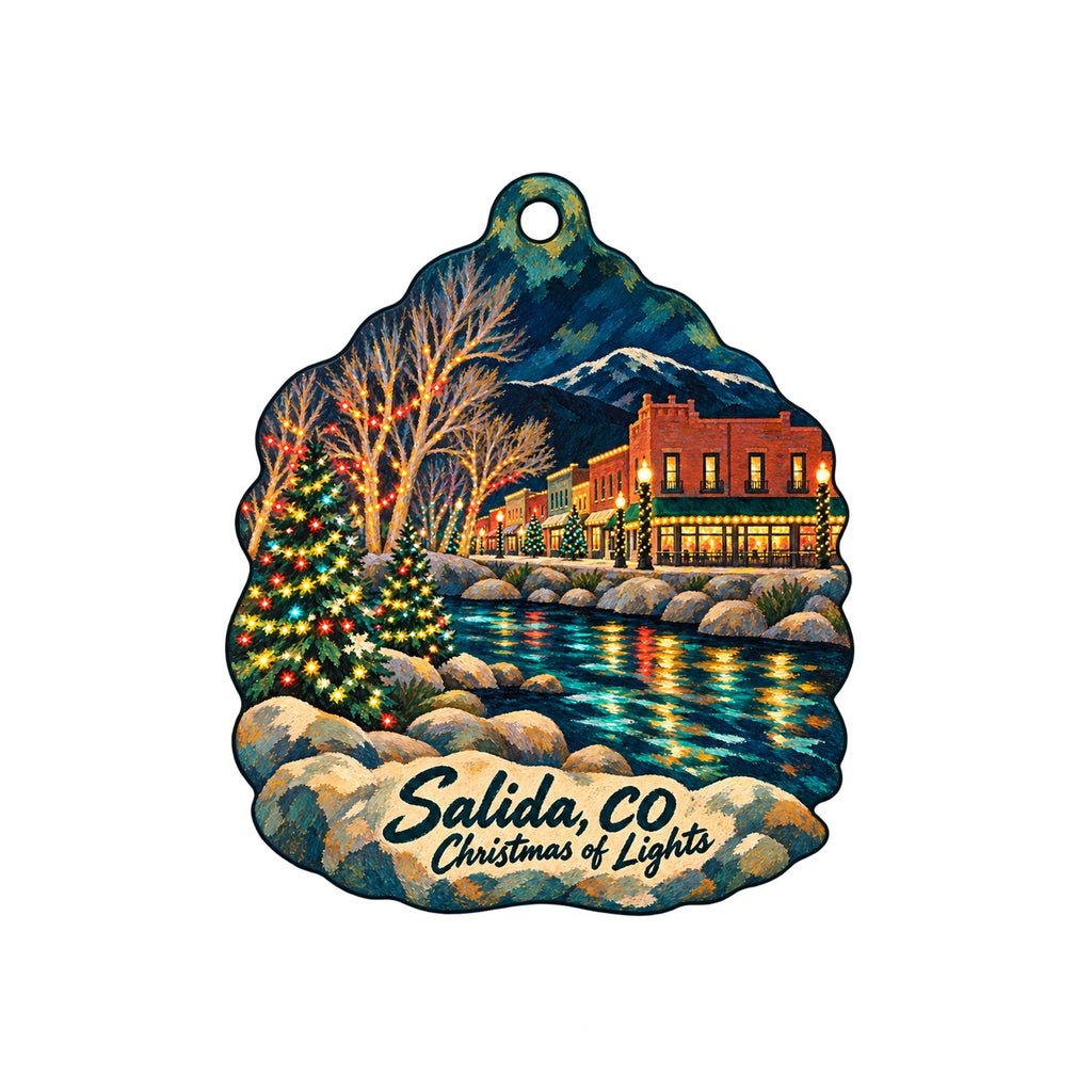 Yolo Clothing Christmas custom wood ornament OC501 on white