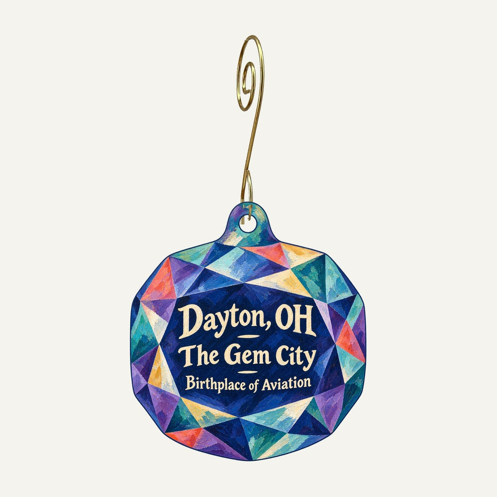 Dayton Art Institute Museum Store Town Icon custom wood ornament OC505 hanging on hook