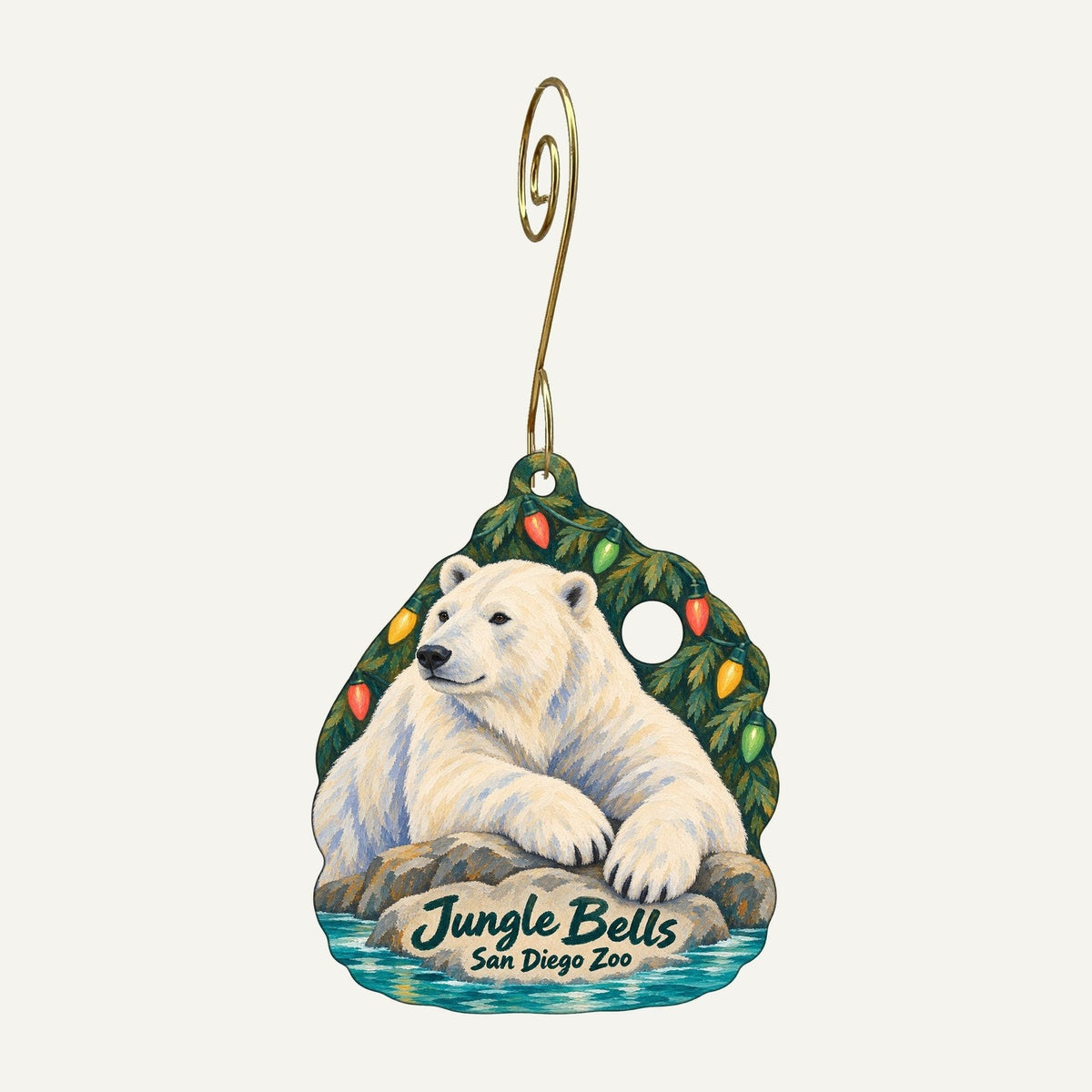 San Diego Zoo Wildlife Alliance Christmas custom wood ornament OC51 hanging on hook