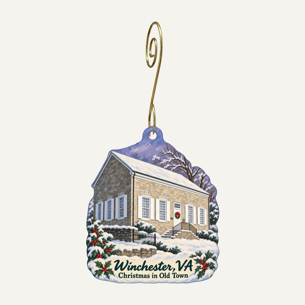 Handworks Gallery Christmas custom wood ornament OC522 hanging on hook
