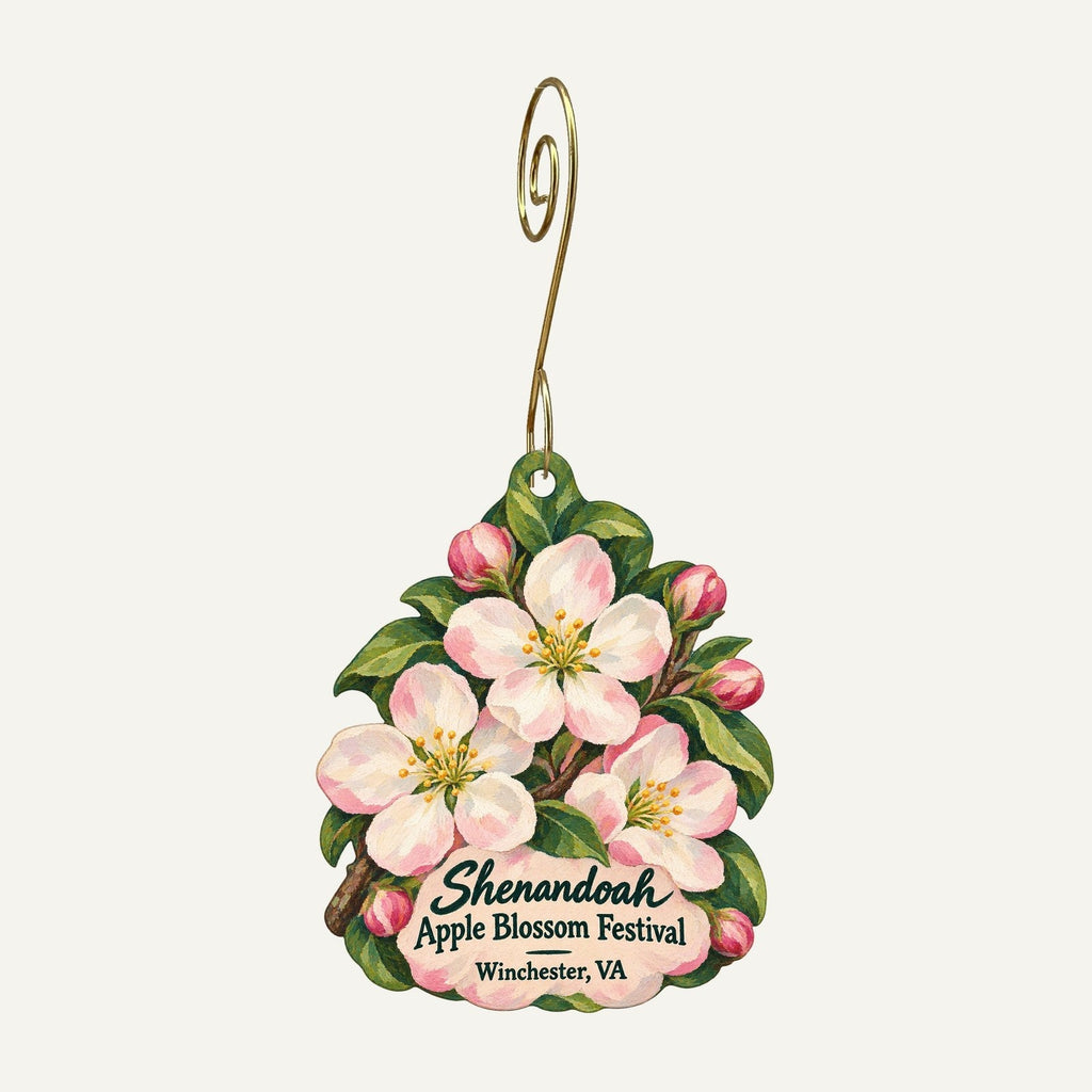 Handworks Gallery Town Icon custom wood ornament OC523 hanging on hook