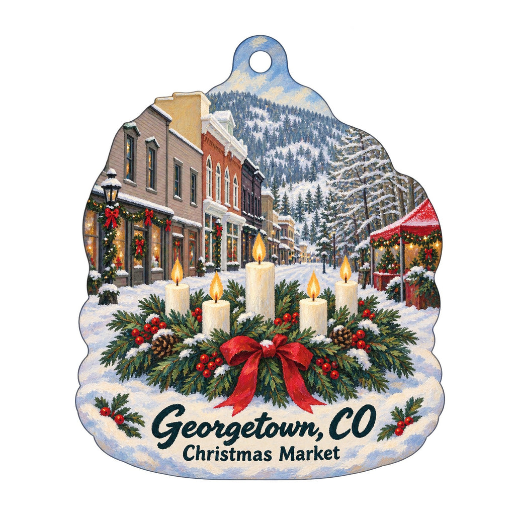 Shoppe Internationale Christmas custom wood ornament OC525 on white