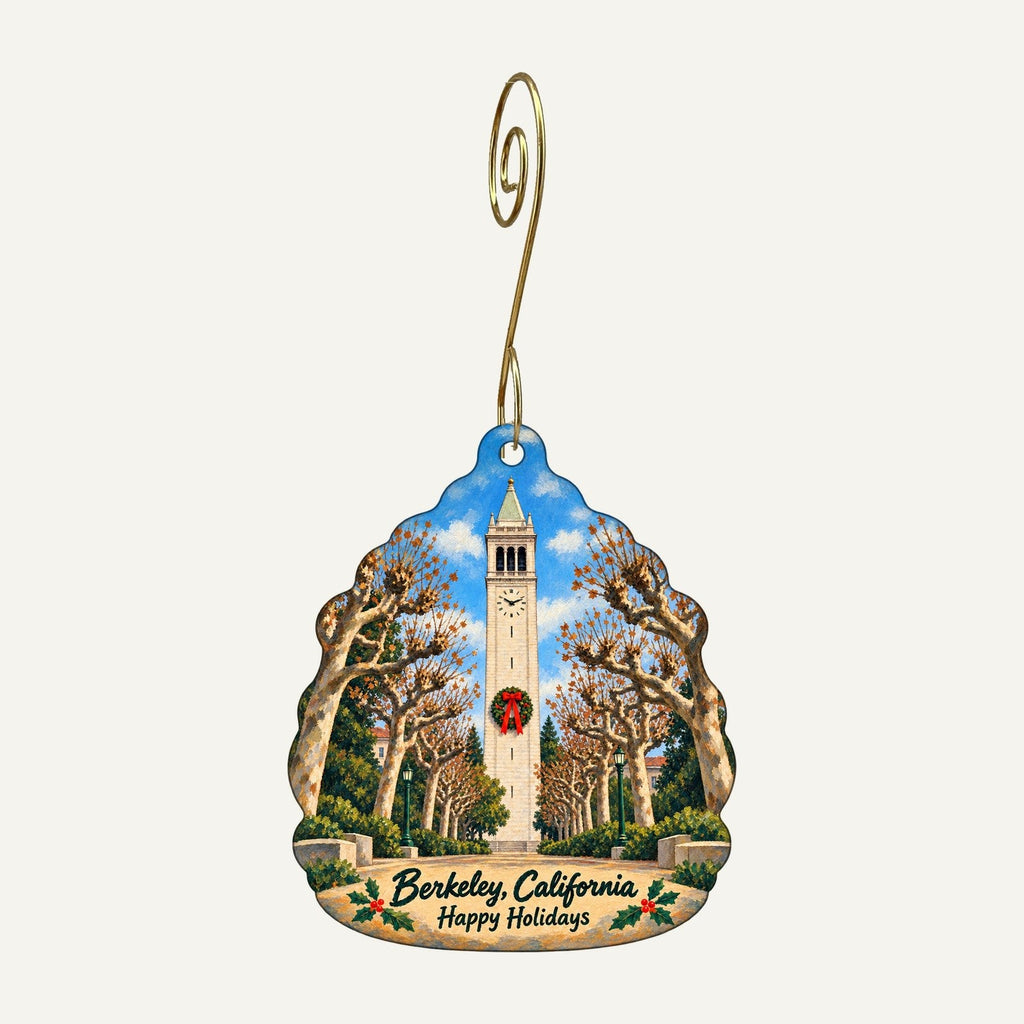 Fern's Garden Christmas custom wood ornament OC528 hanging on hook