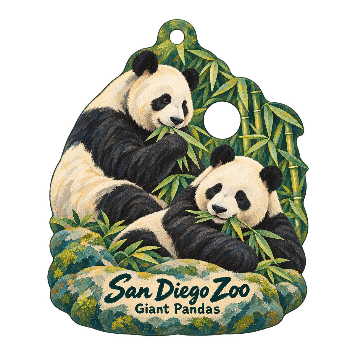 San Diego Zoo Wildlife Alliance Town Icon custom wood ornament OC52 on white