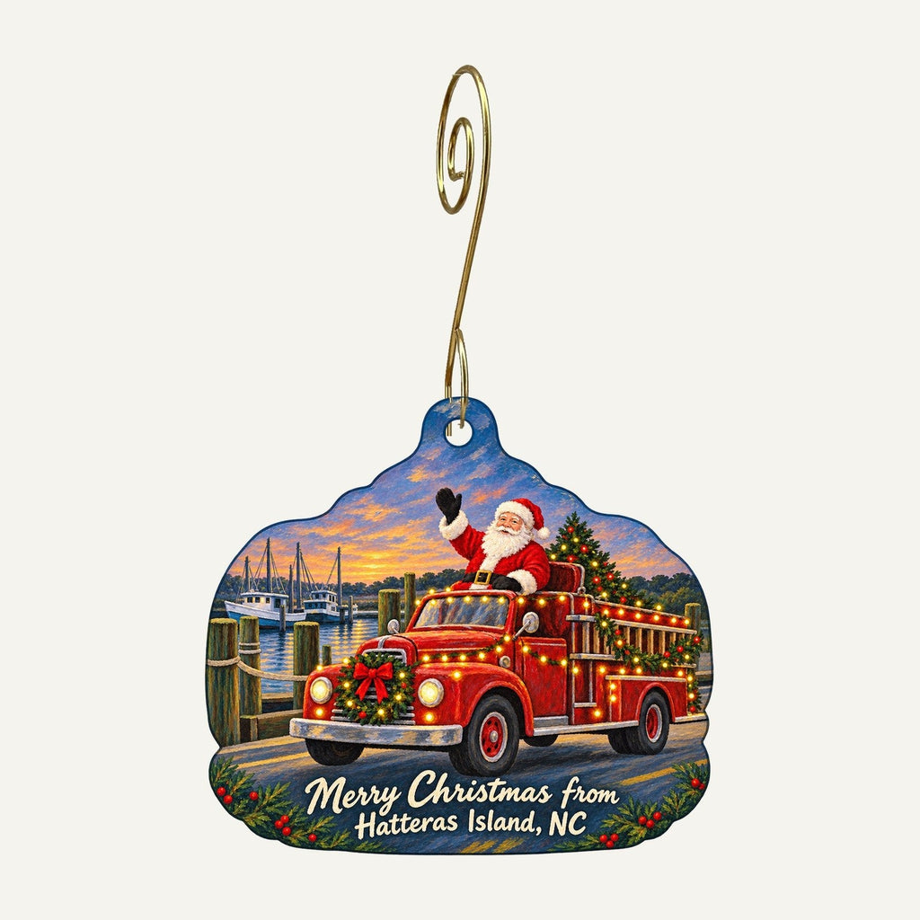 Park Store at Cape Hatteras Lighthouse Christmas custom wood ornament OC534 hanging on hook