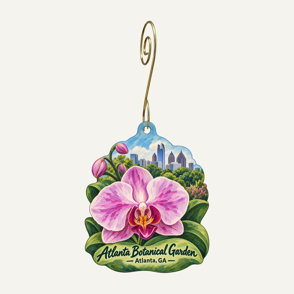 Atlanta Botanical Garden Logo custom wood ornament OC542 hanging on hook