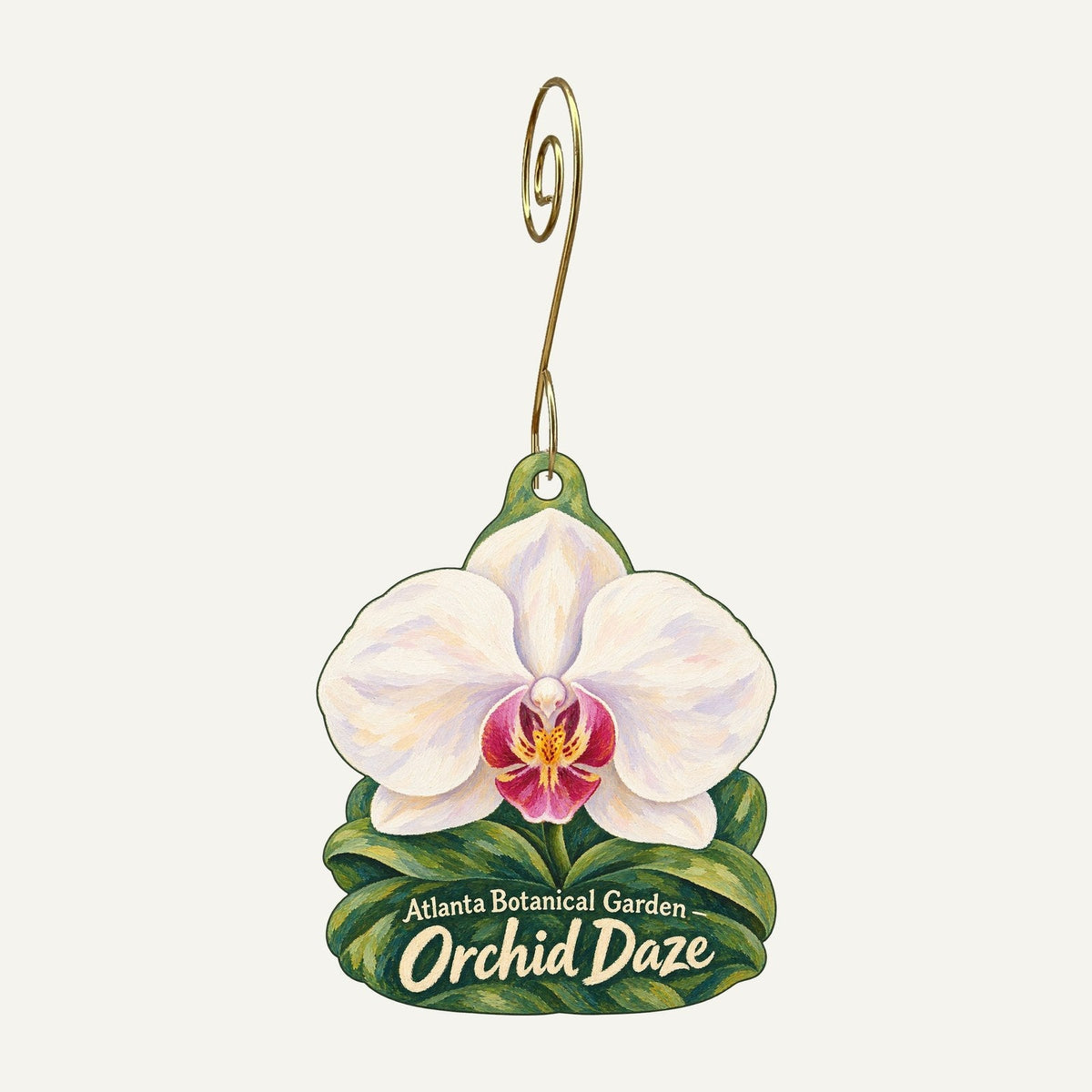 Atlanta Botanical Garden Town Icon custom wood ornament OC544 hanging on hook