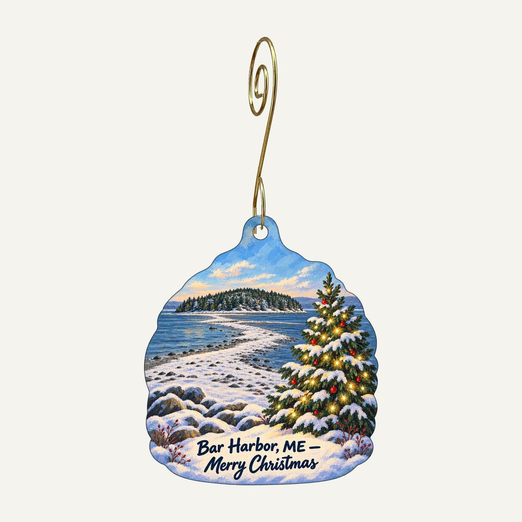 Little Village Gifts Christmas custom wood ornament OC549 hanging on hook