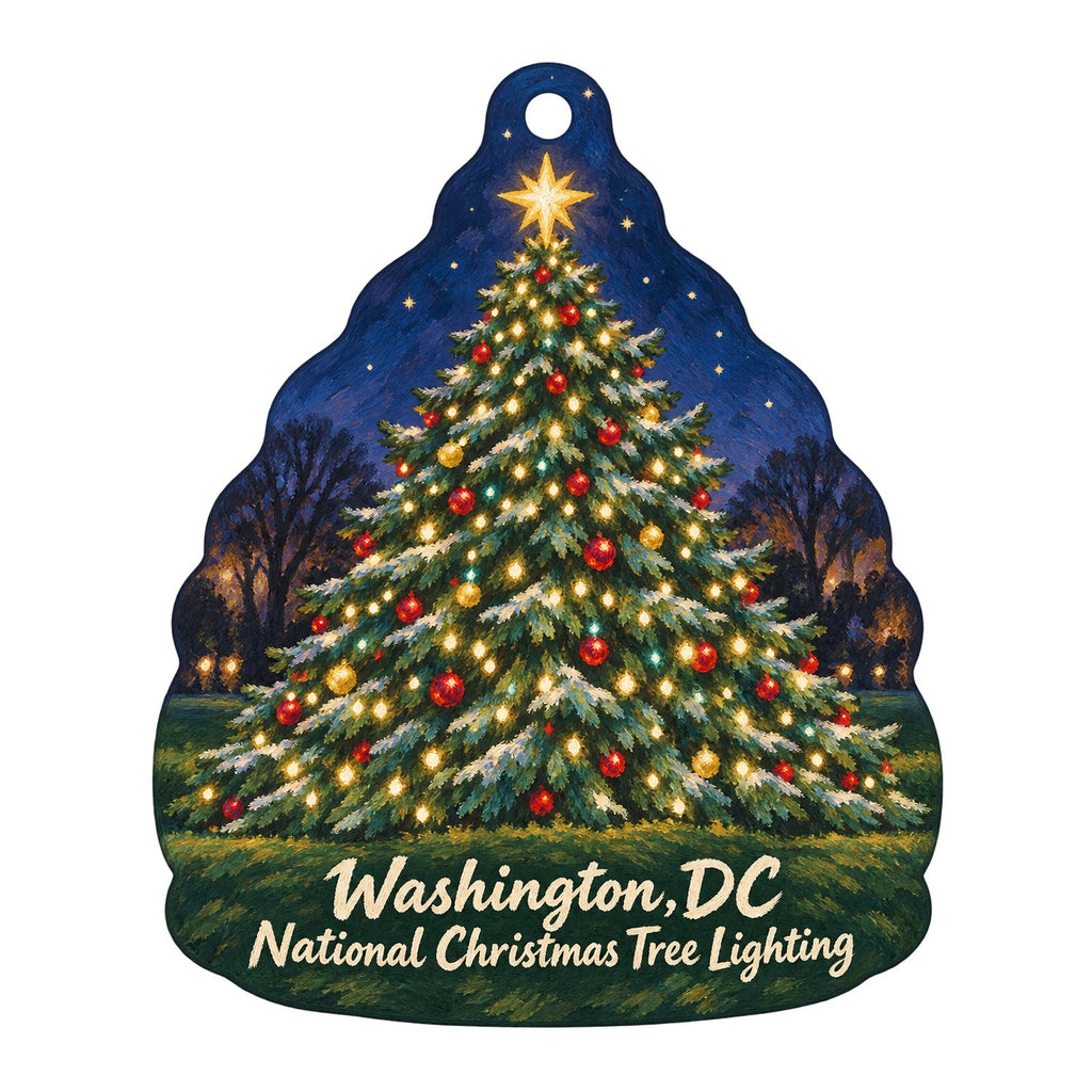 National Archives Store Christmas custom wood ornament OC54 on white