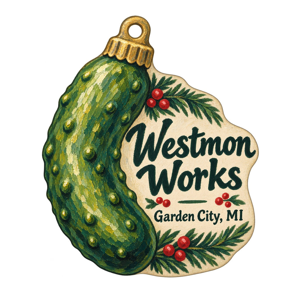 Westmon Works Logo custom wood ornament OC554 on white