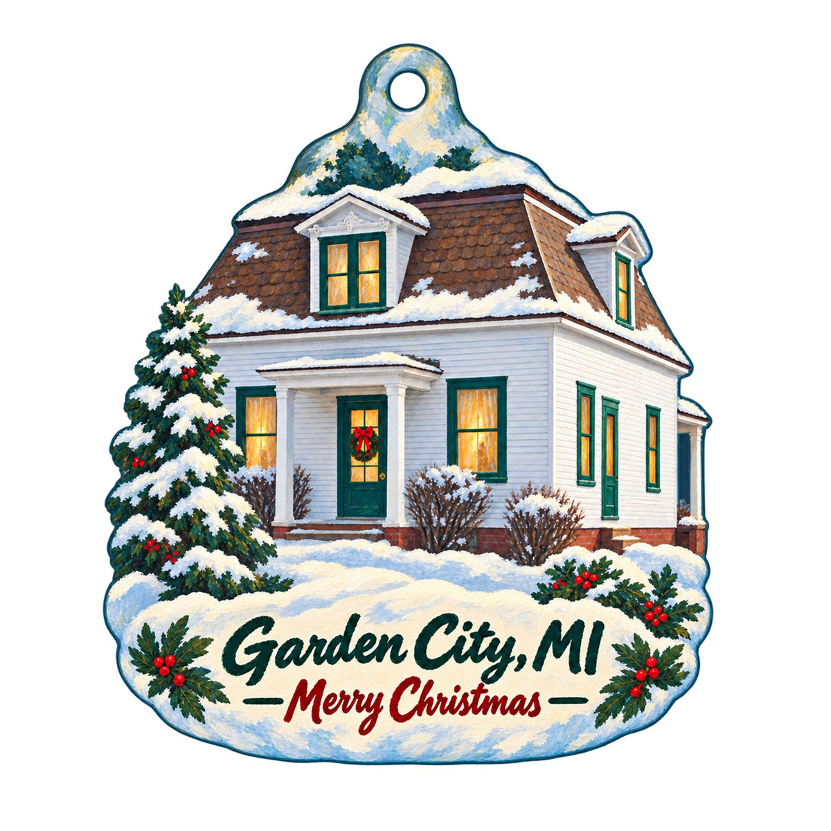 Westmon Works Christmas custom wood ornament OC555 on white