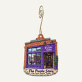 The Purple Store Logo custom wood ornament OC56 hanging on hook