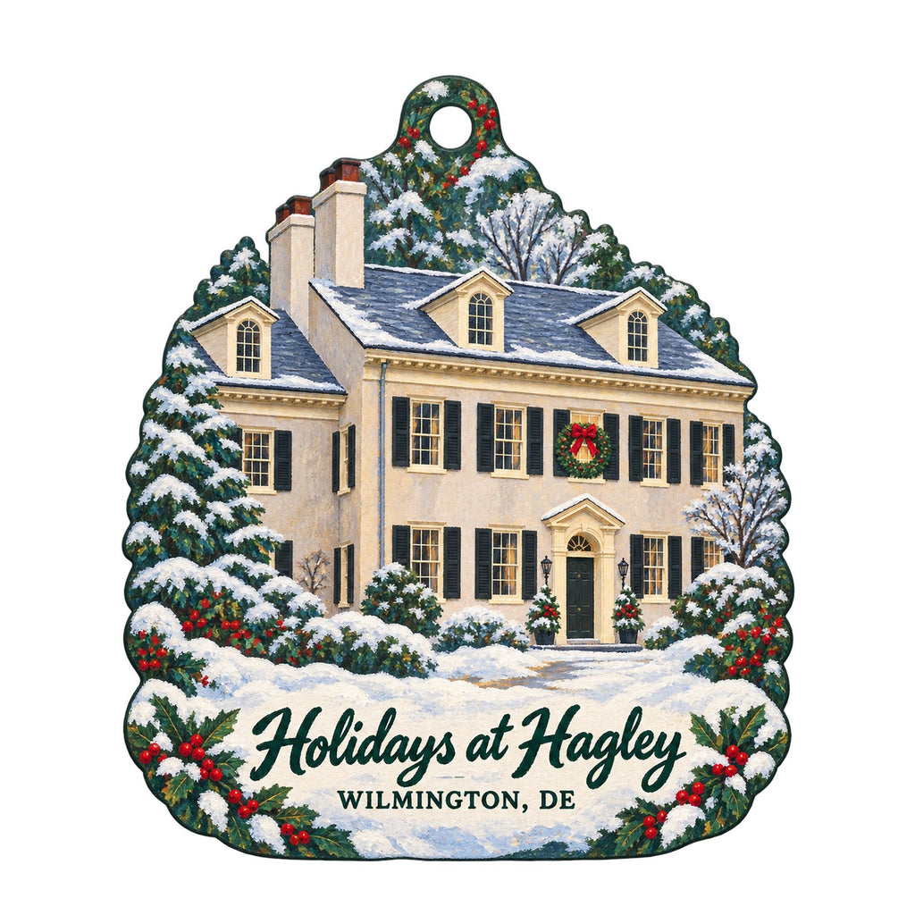Hagley Museum Store Christmas custom wood ornament OC576 on white