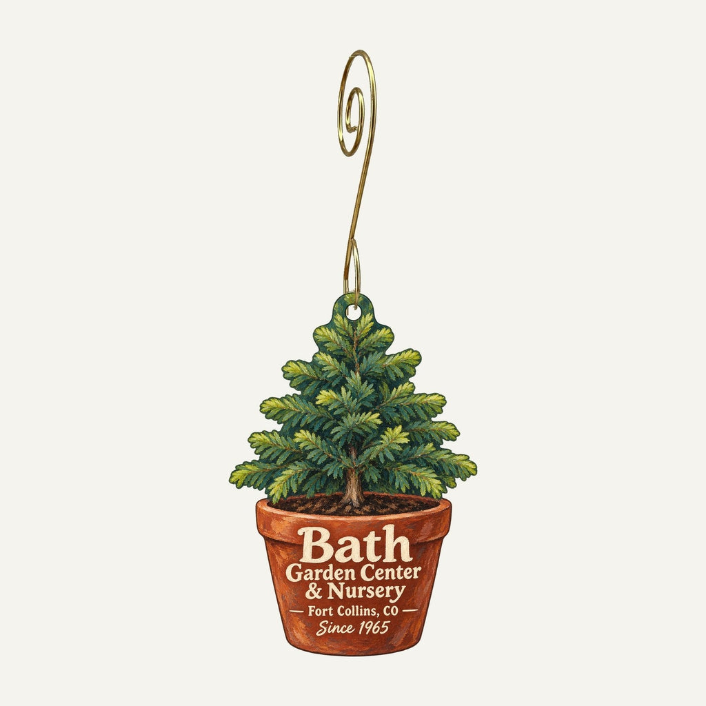 Bath Garden Center & Nursery Logo custom wood ornament OC590 hanging on hook