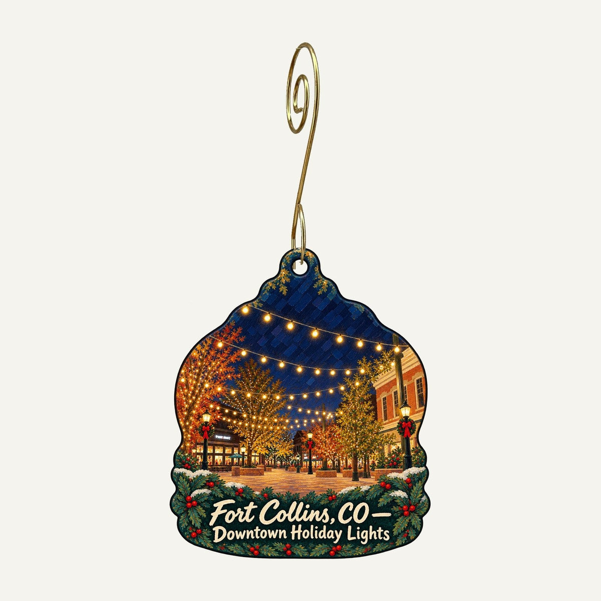 Bath Garden Center & Nursery Christmas custom wood ornament OC591 hanging on hook
