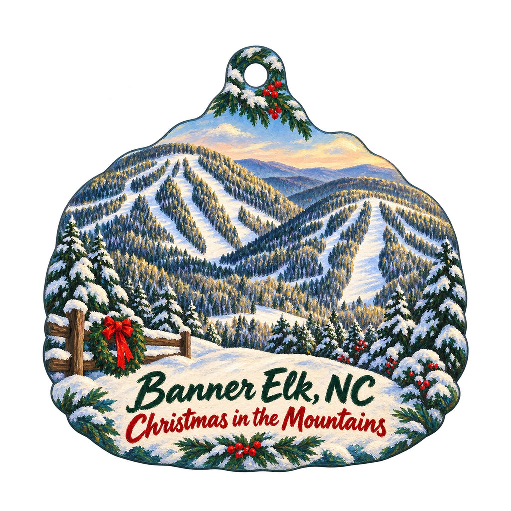 Mast General Store Christmas custom wood ornament OC594 on white