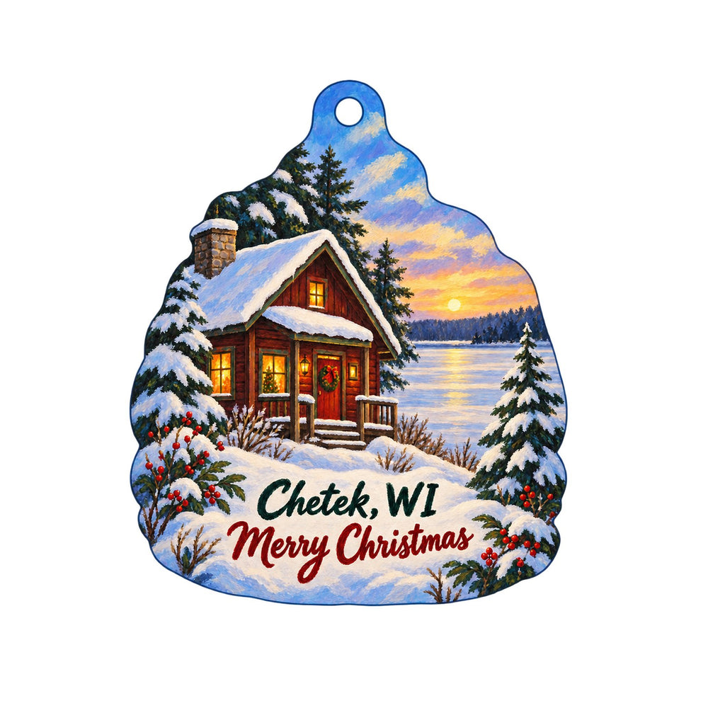 It's My Lucky Day Unique Boutique Christmas custom wood ornament OC600 on white