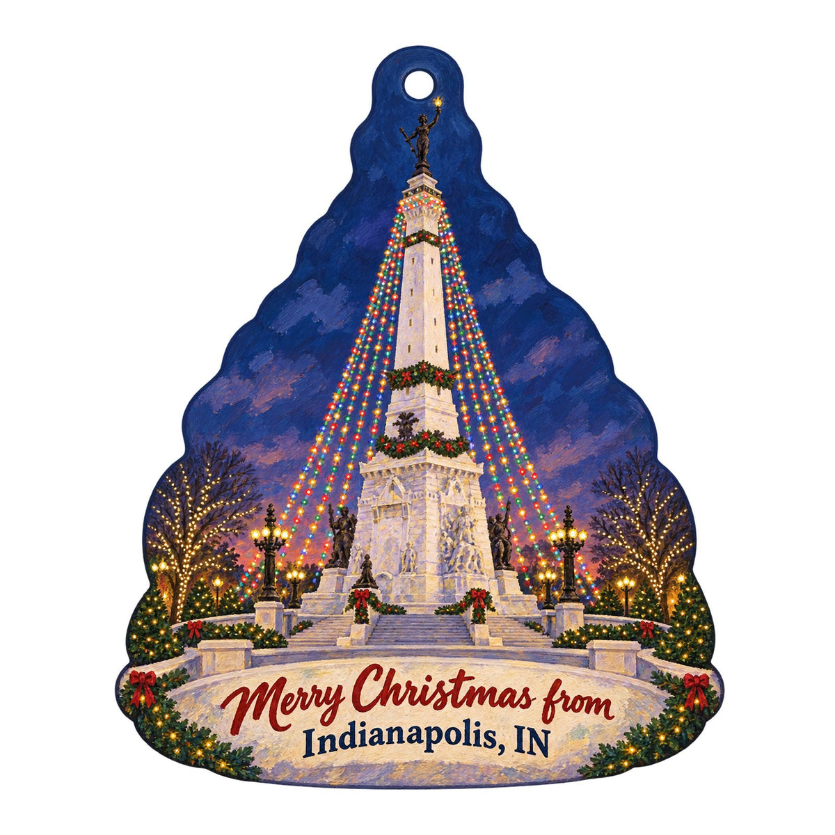 Black Sheep Gifts Christmas custom wood ornament OC606 on white
