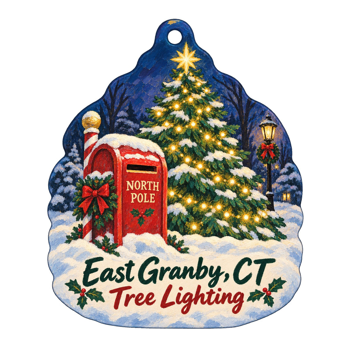 JSW Media Inc. Christmas custom wood ornament OC60 on white