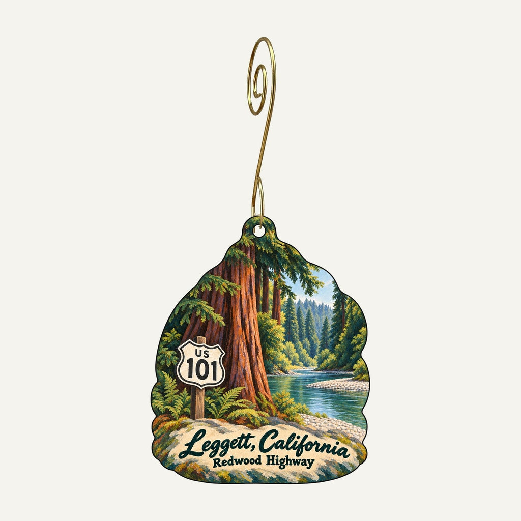 Drive-Thru Tree Park Town Icon custom wood ornament OC616 hanging on hook