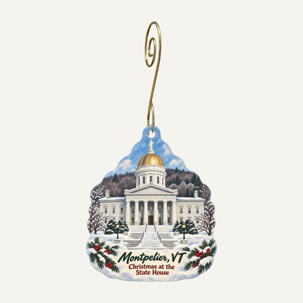 Splash Naturals Christmas custom wood ornament OC618 hanging on hook