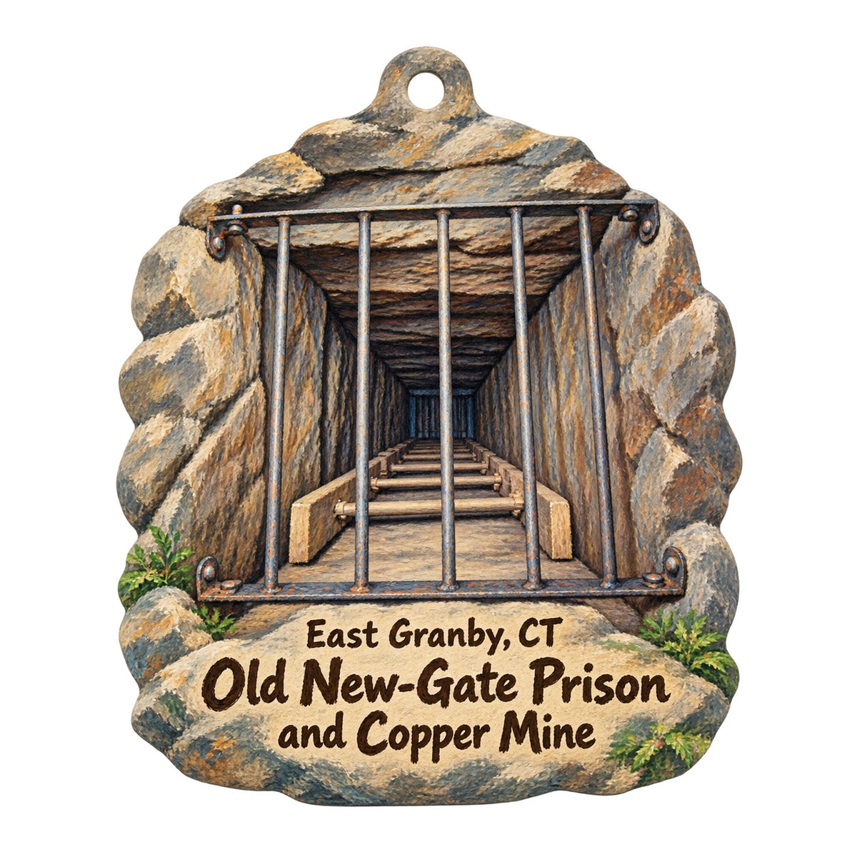 JSW Media Inc. Town Icon custom wood ornament OC61 on white
