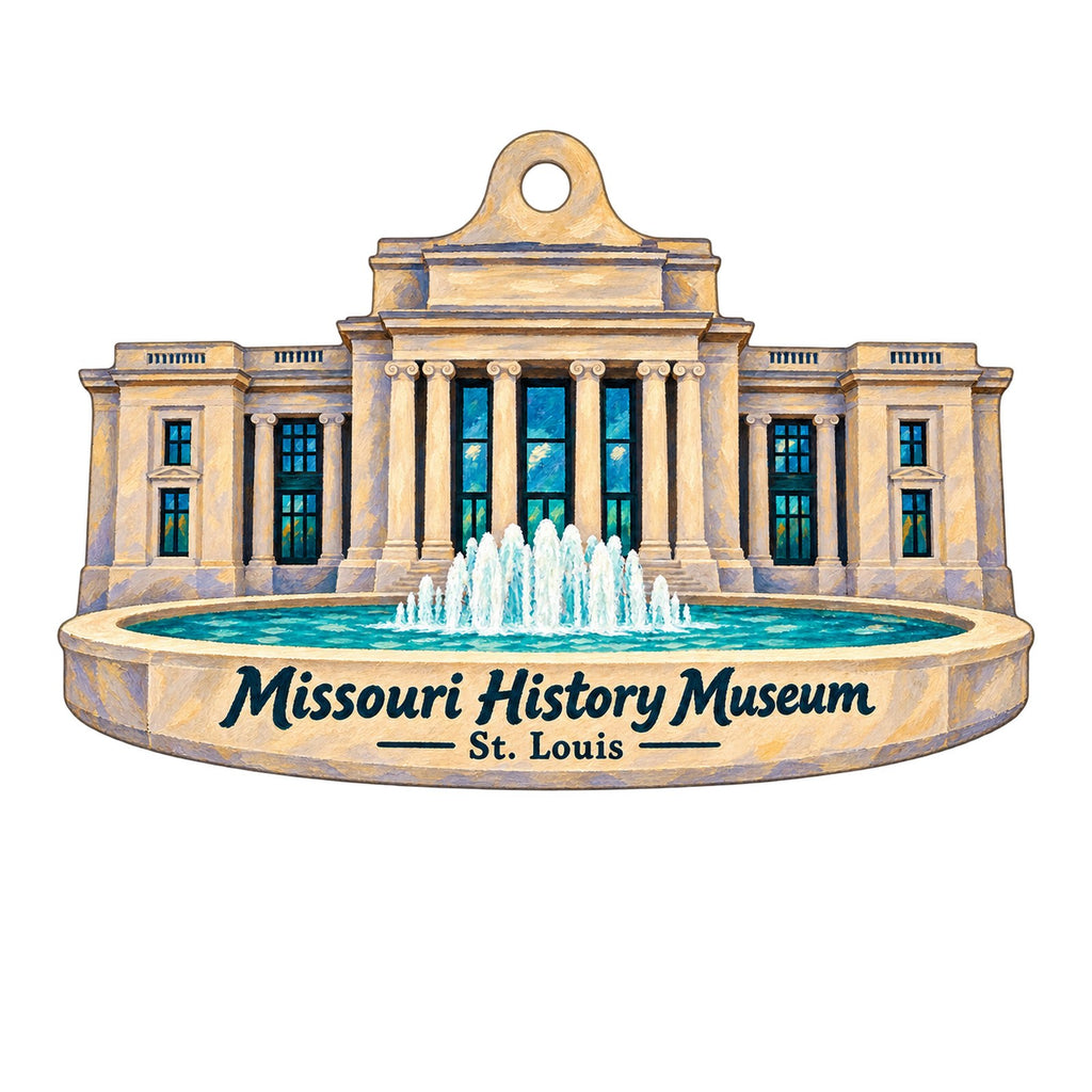 Missouri History Museum Logo custom wood ornament OC620 on white