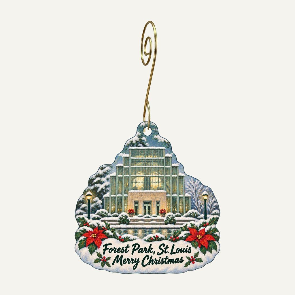 Missouri History Museum Christmas custom wood ornament OC621 hanging on hook