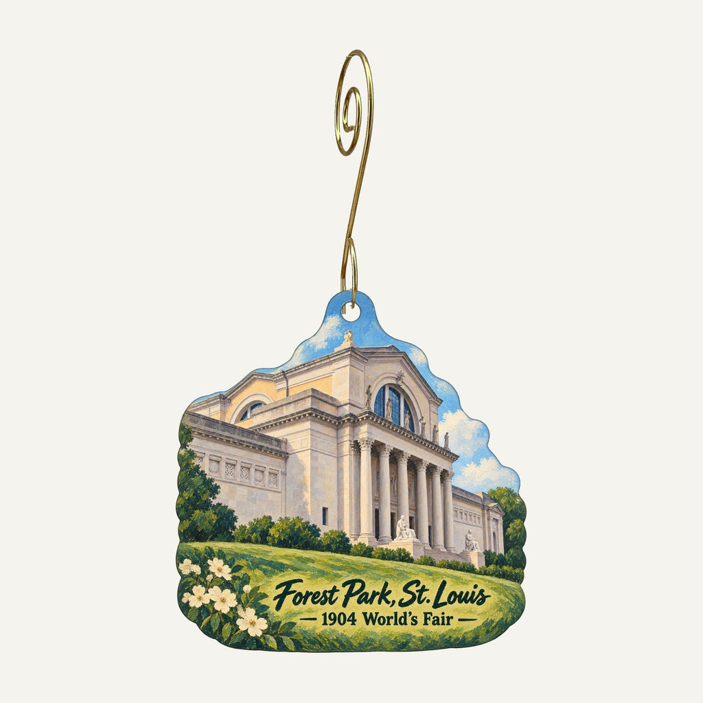 Missouri History Museum Town Icon custom wood ornament OC622 hanging on hook