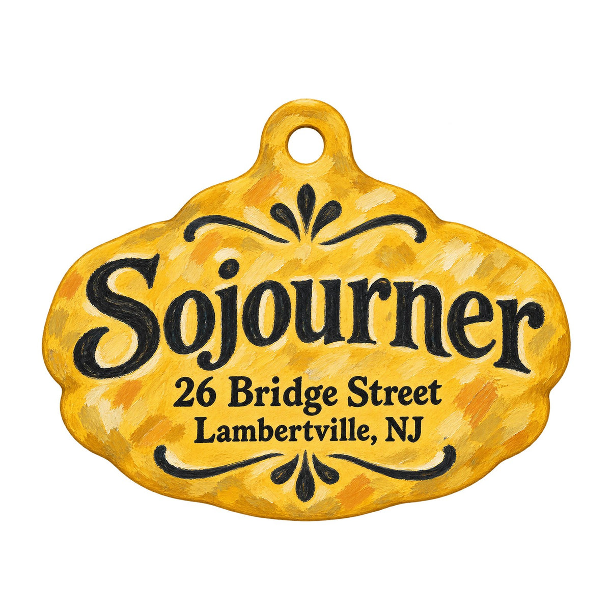 Sojourner Logo custom wood ornament OC623 on white