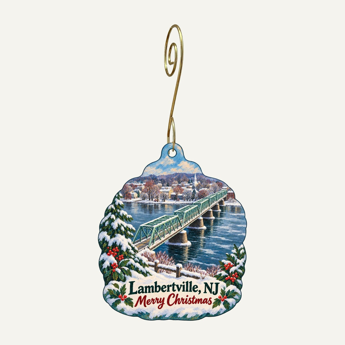 Sojourner Christmas custom wood ornament OC624 hanging on hook