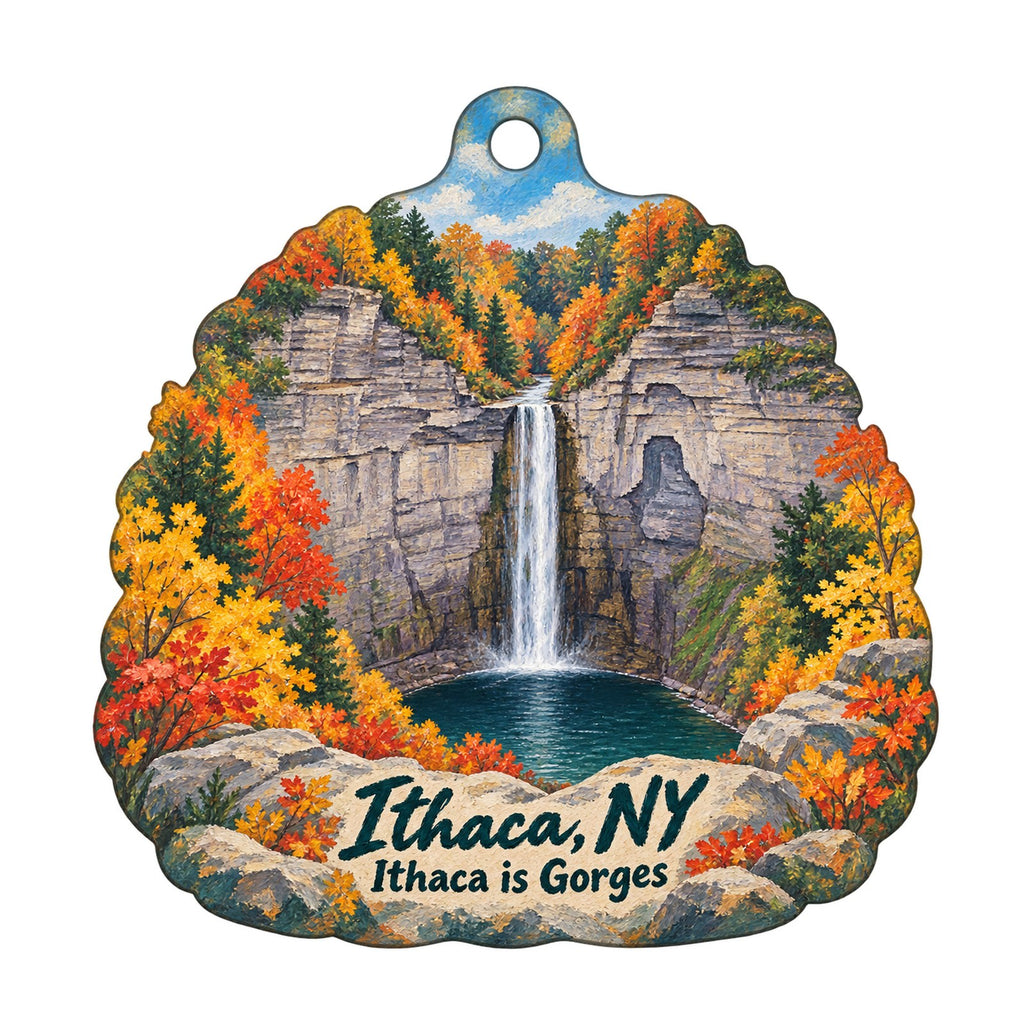 15 Steps Town Icon custom wood ornament OC631 on white