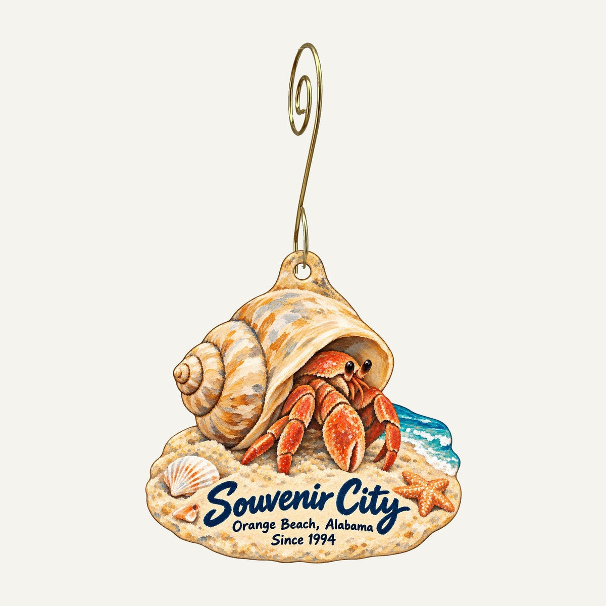 Souvenir City Logo custom wood ornament OC632 hanging on hook