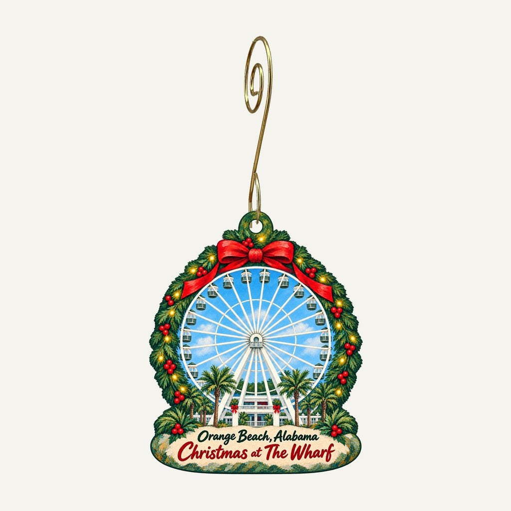 Souvenir City Christmas custom wood ornament OC633 hanging on hook