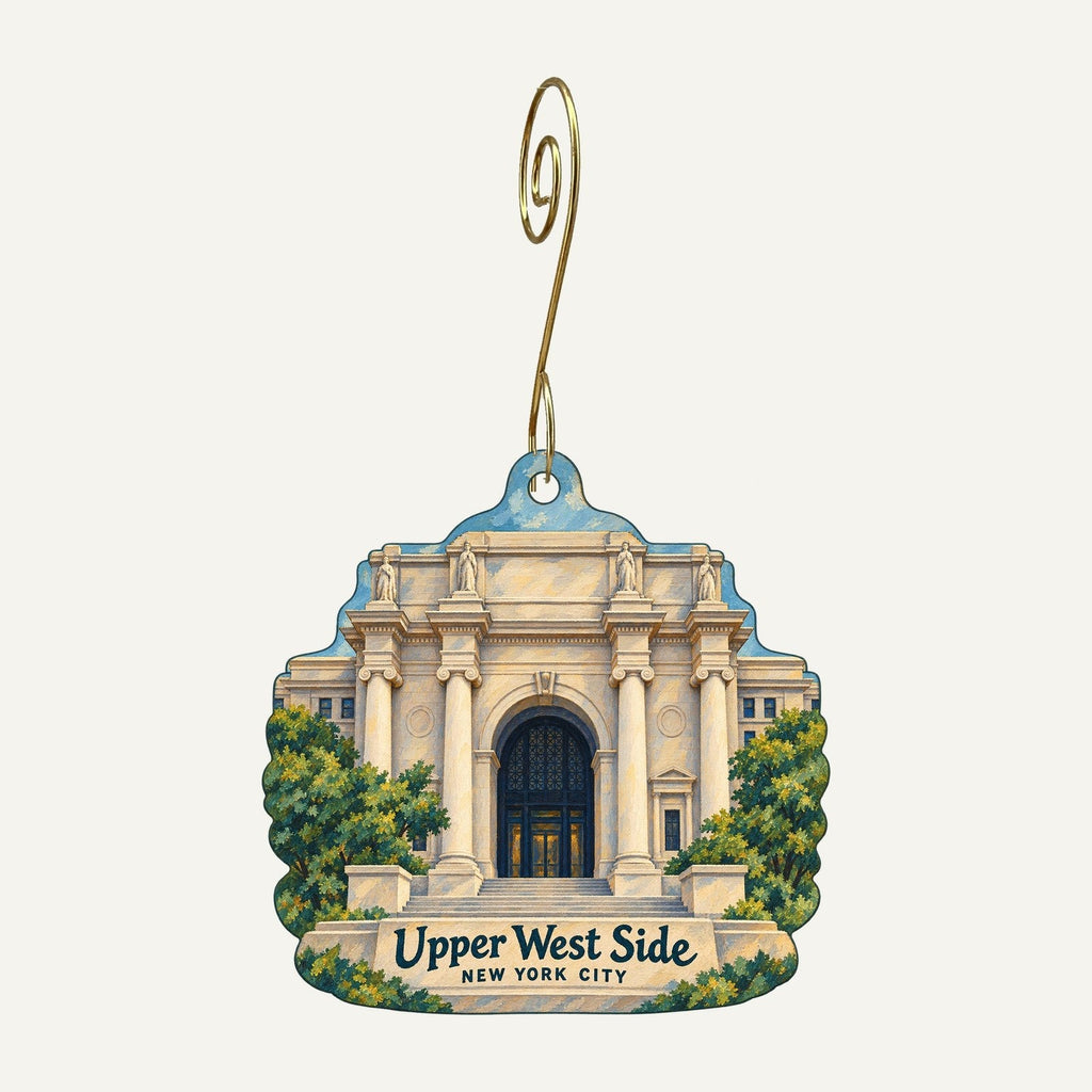 Magpie Town Icon custom wood ornament OC640 hanging on hook