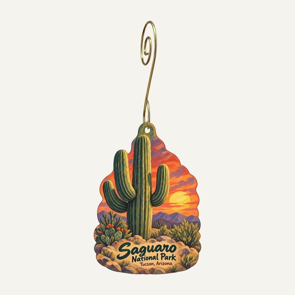 Western National Parks Association Town Icon custom wood ornament OC649 hanging on hook